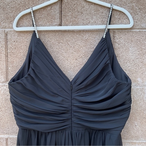 NWT Jenny Packham Dessy Group Beaded Strap Chiffon Midi Dress Size 16 JP1024 - Picture 6 of 10